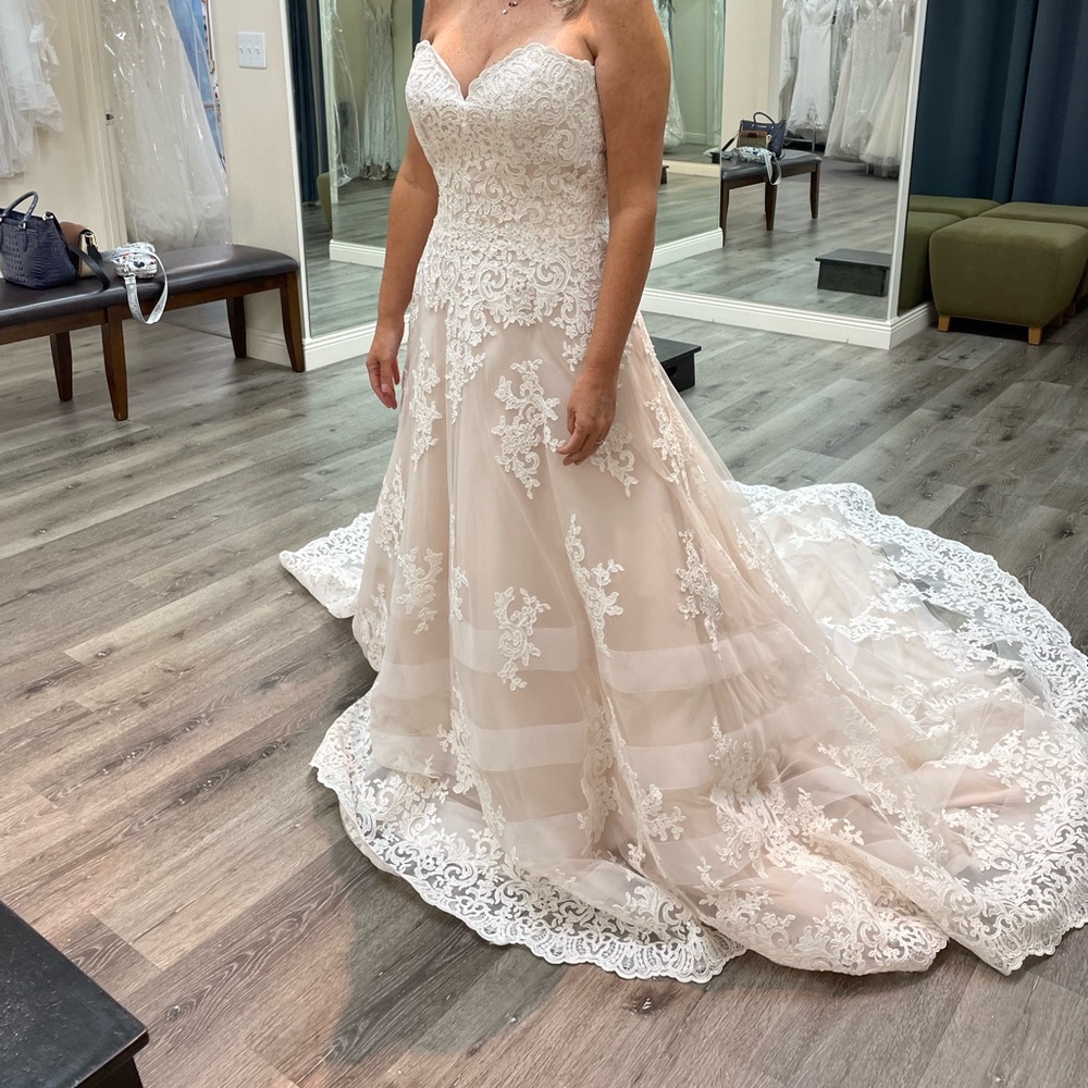 Mori Lee Kimberley strapless wedding gown.